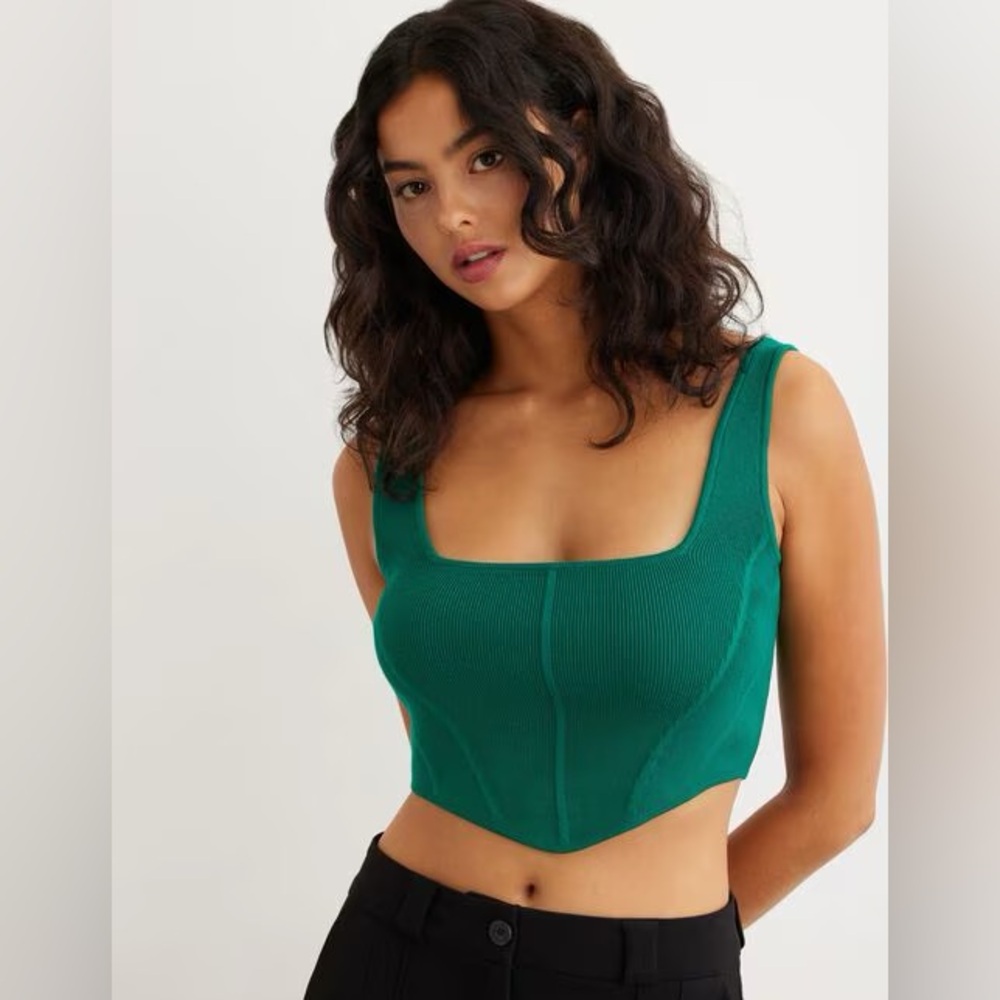 Dynamite Emerald Green Crop Top